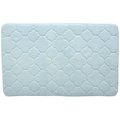Betterbeds 21 x 34 in. Embroidered Memory Foam Bath Mat - Sterling Blue BE364548